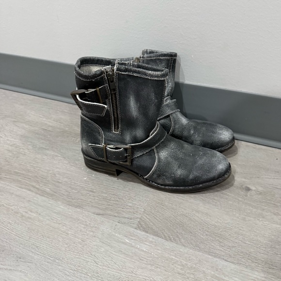 Bed Stu Ankle Booties Becca Distressed in Black Leather - Picture 3 of 14